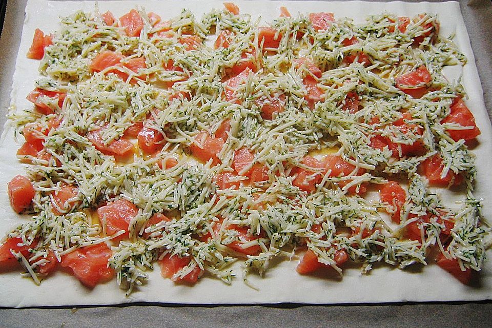 Schwedischer Lachskuchen  'Schwedenpizza'