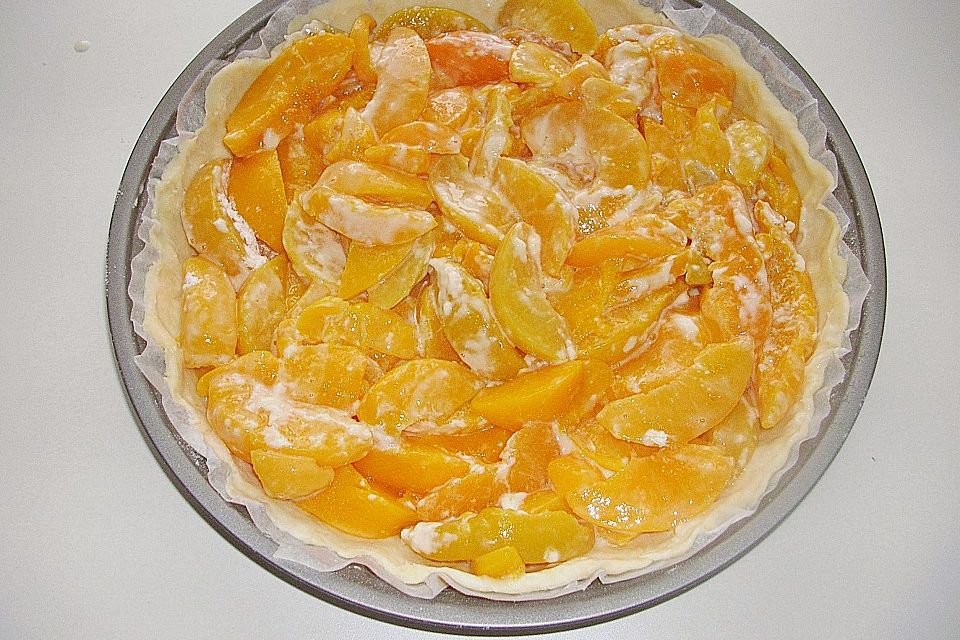 Peach Mascarpone Cream Pie