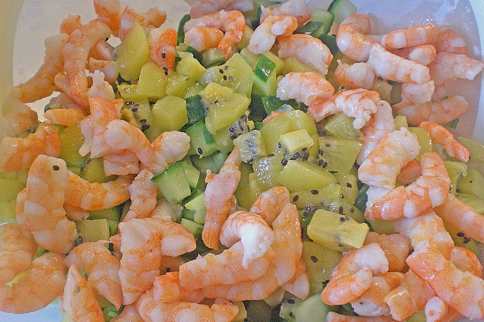 Gurken - Shrimps - Salat