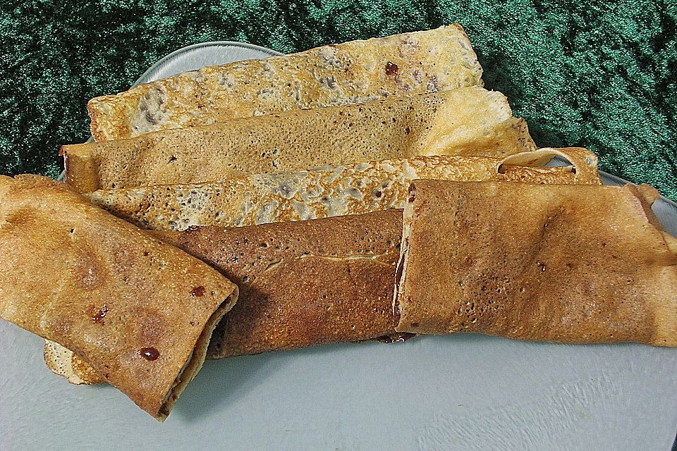 Überbackene Schinken-Käse-Crepes