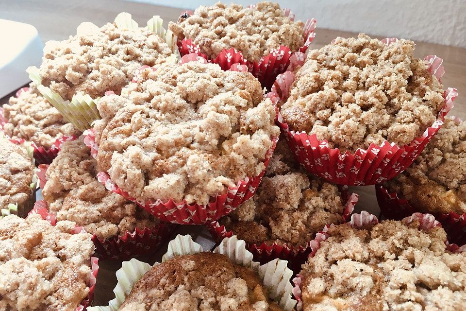 Leckere Apfel-Streusel-Muffins