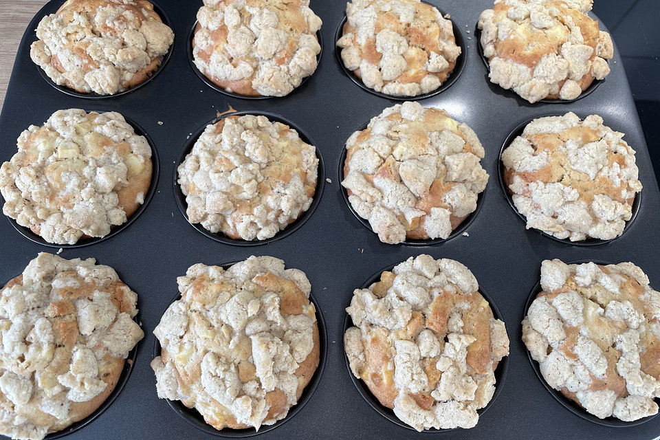 Leckere Apfel-Streusel-Muffins