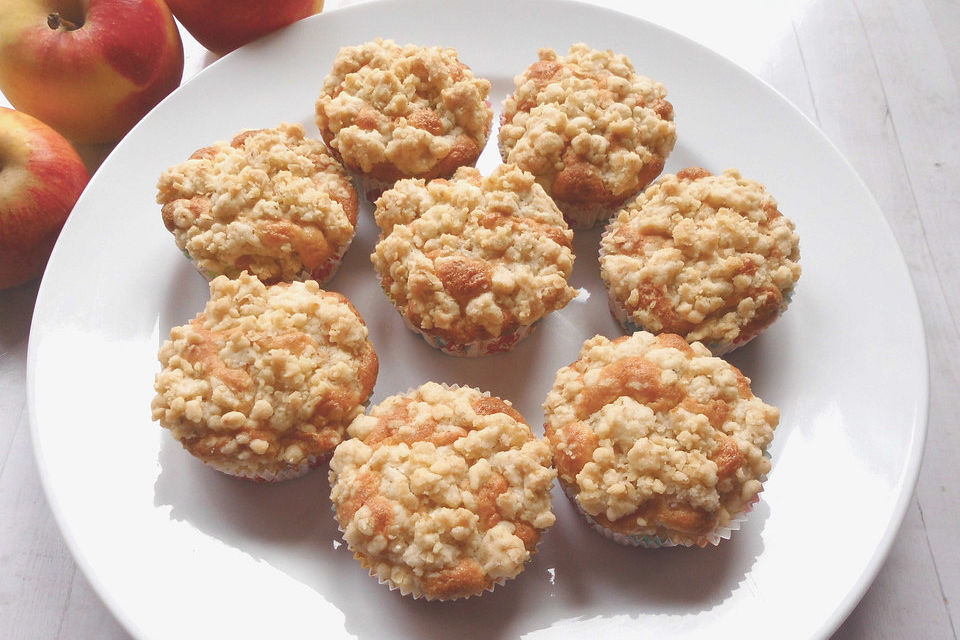 Leckere Apfel-Streusel-Muffins