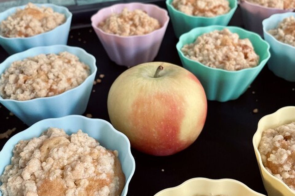 Leckere Apfel-Streusel-Muffins