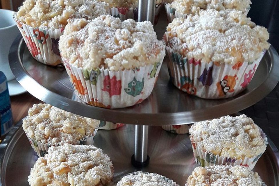 Leckere Apfel-Streusel-Muffins