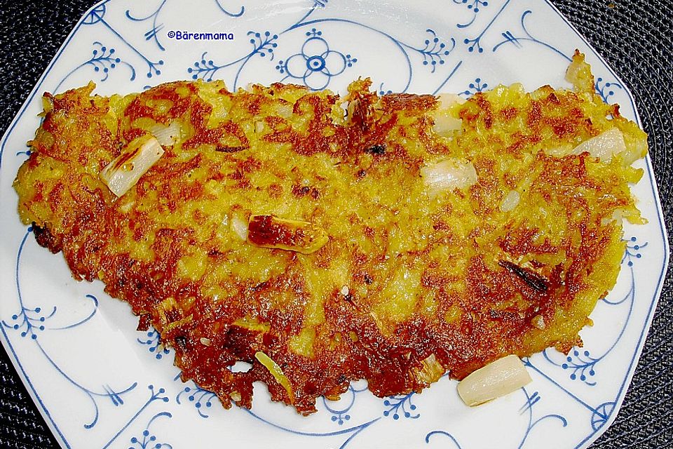 Spargelrösti mit Schinkenwürfeln