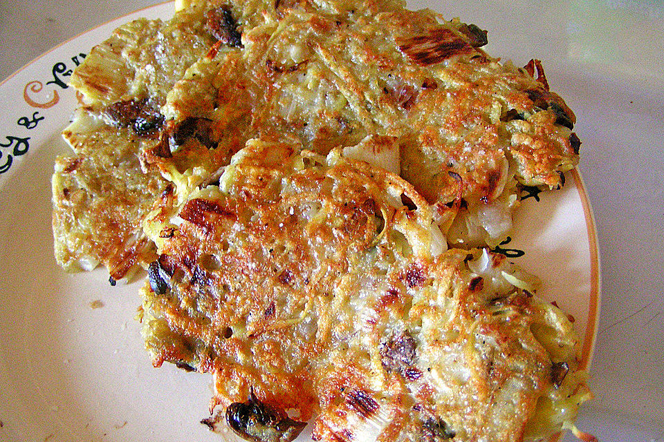 Spargelrösti mit Schinkenwürfeln