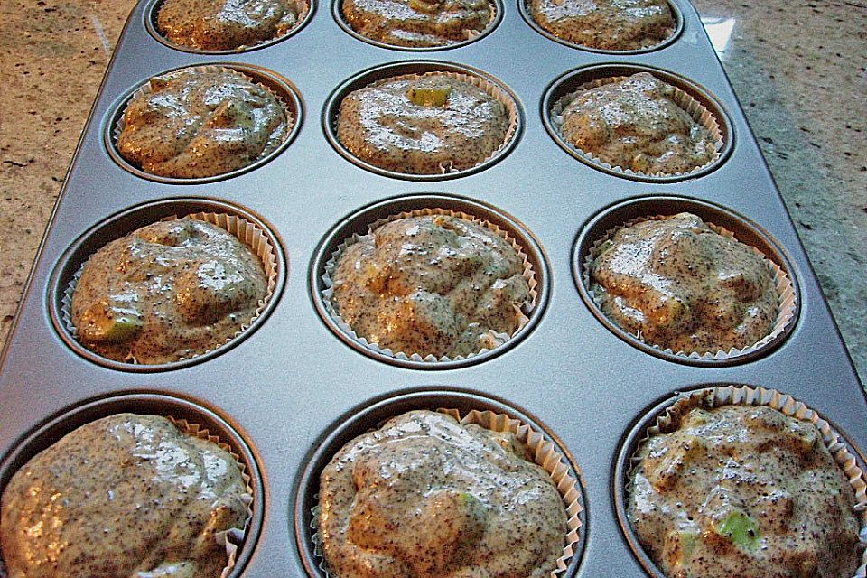 Rhabarber - Mohn - Muffins