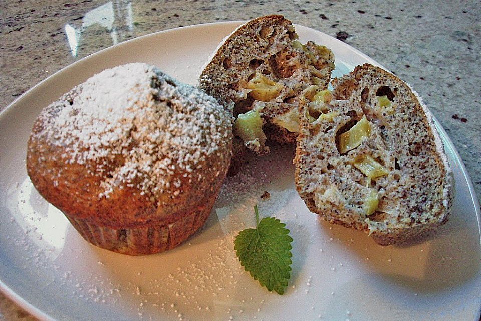 Rhabarber - Mohn - Muffins