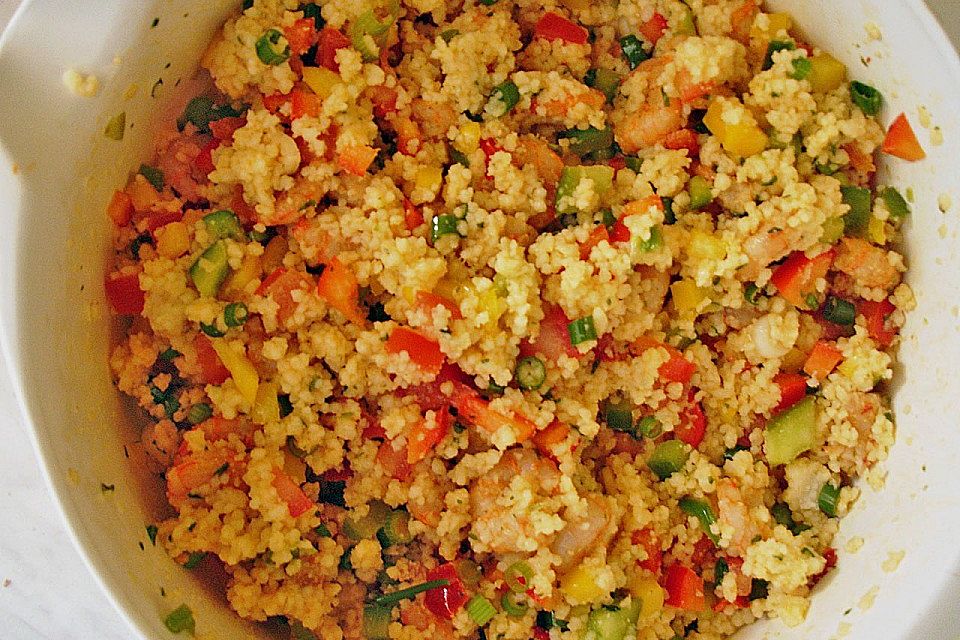 Couscous Salat mit Hähnchenbrust