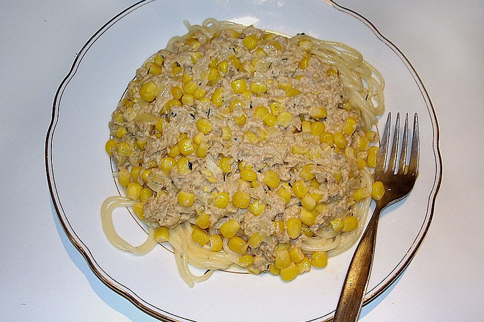 Thunfisch - Spaghetti mit Mais