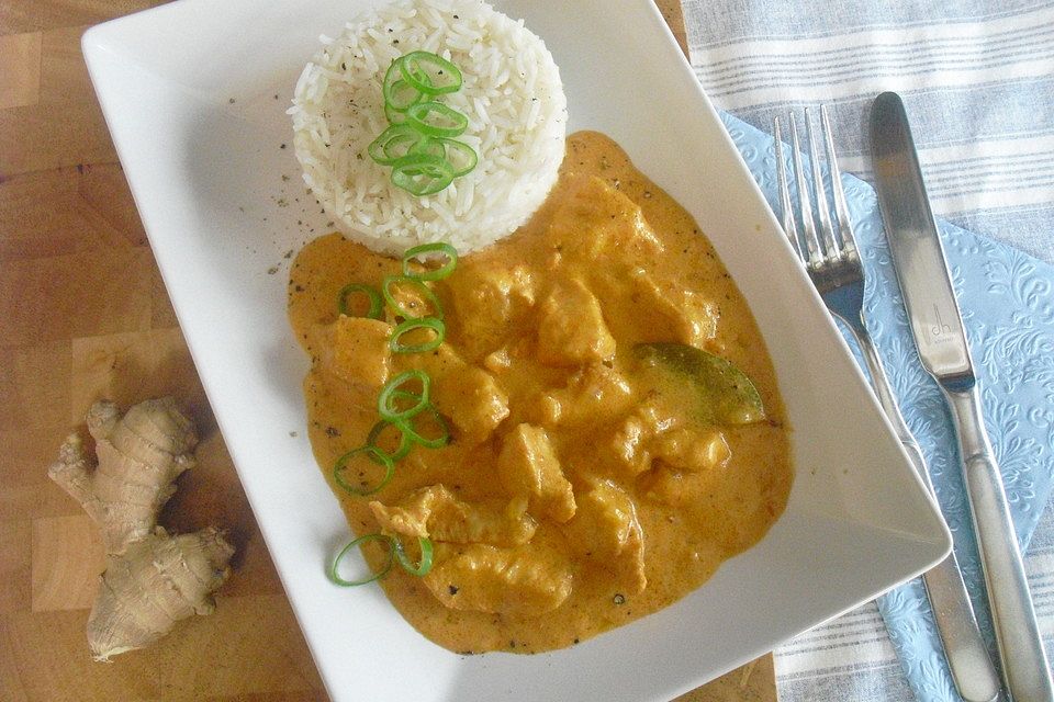 Indisches Hähnchen in Buttersauce