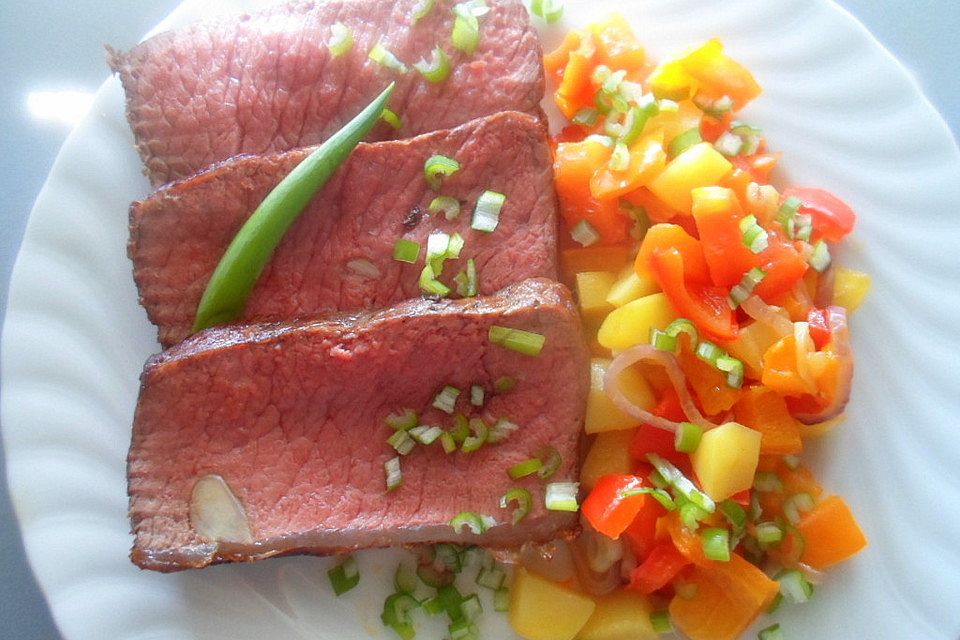 Roastbeef mit Gemüse