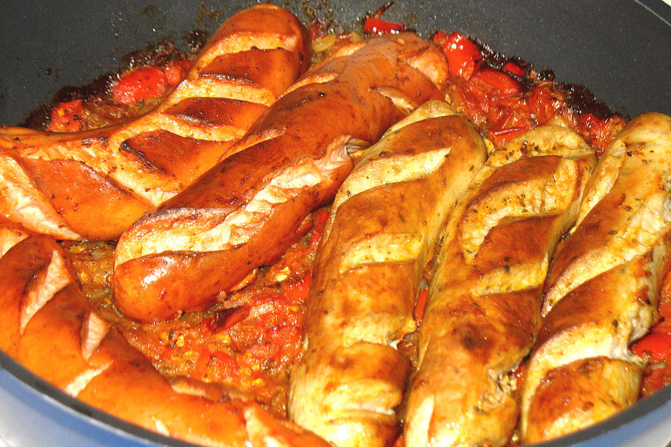 Bratwurst aus dem Ofen