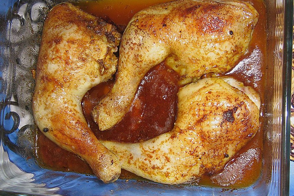 Hähnchenschenkel mit Paprika