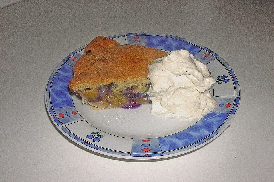 Peach Blueberry Cobbler Pie