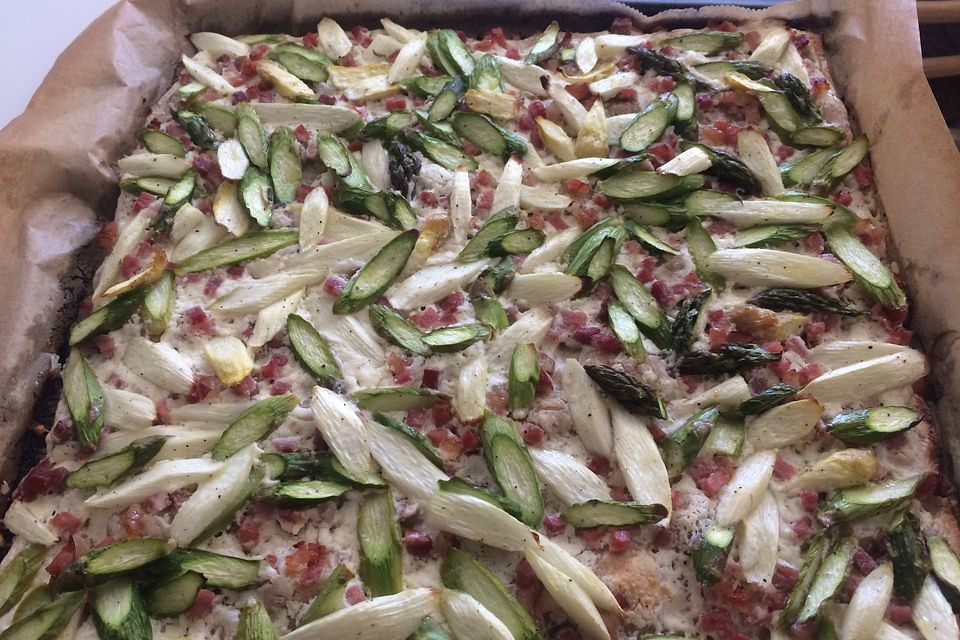 feuervogels Spargel-Flammkuchen