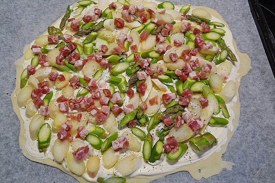 feuervogels Spargel-Flammkuchen