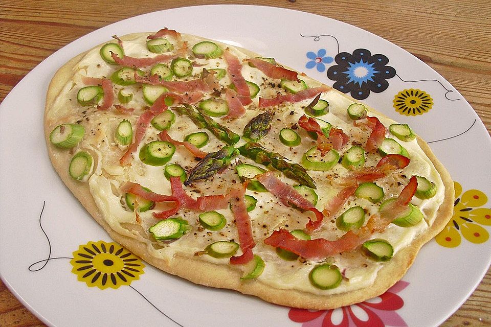 feuervogels Spargel-Flammkuchen