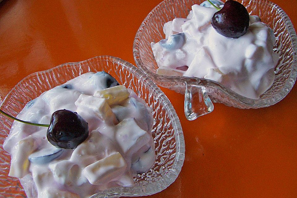 Quark Dessert mit Früchten