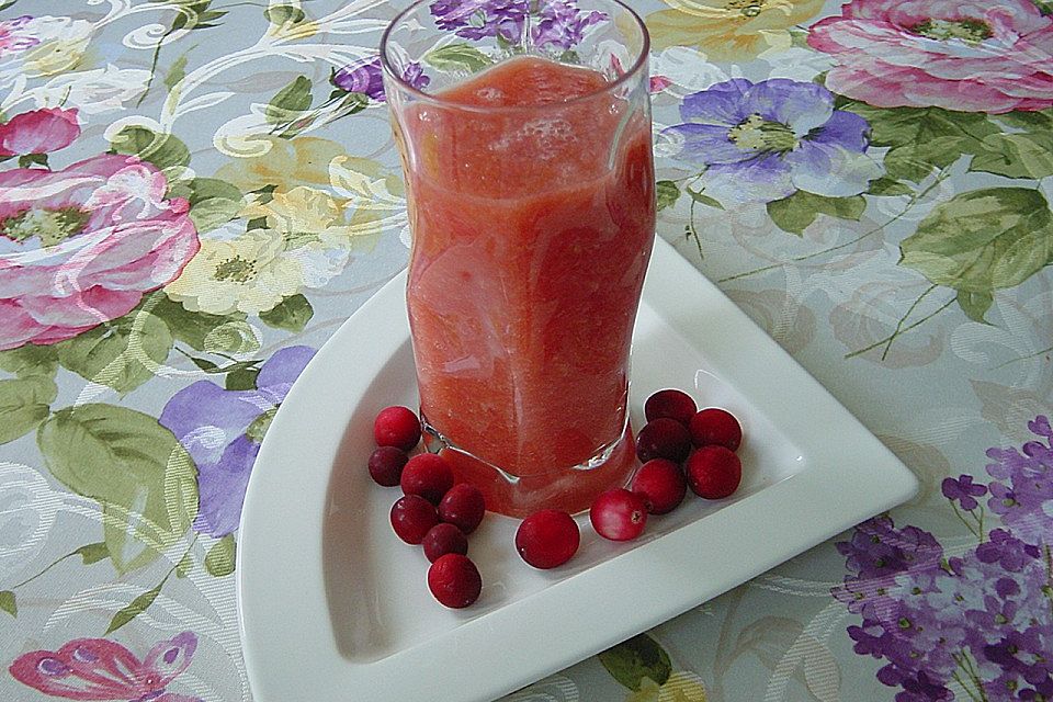 Birnen - Rhabarber - Cranberrydrink