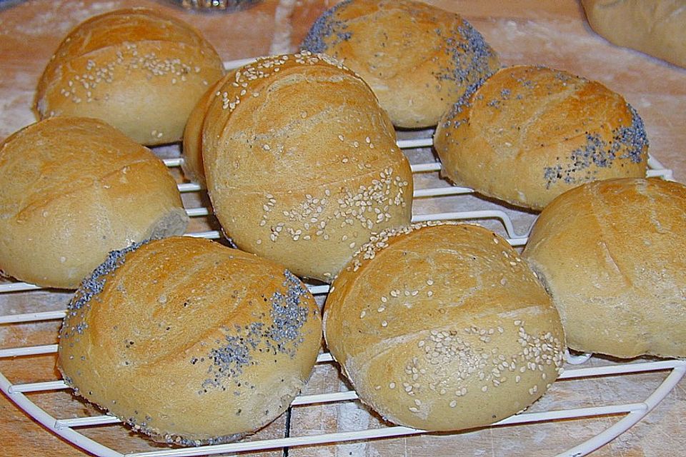 Berliner Schrippen und Mohnbrötchen