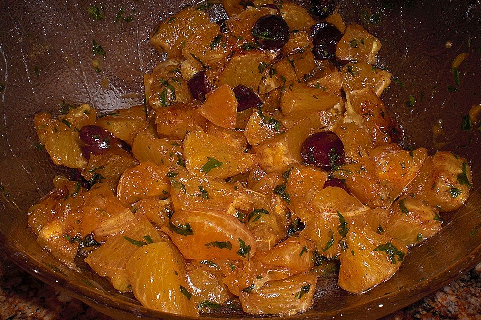 Orangen - Oliven - Salat