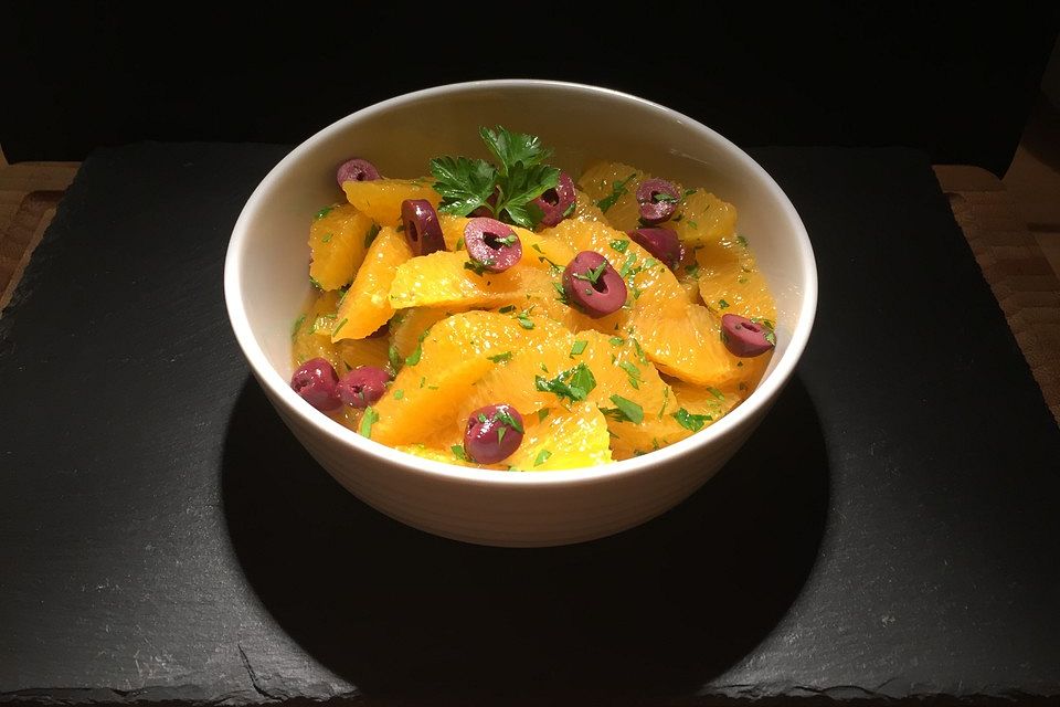 Orangen - Oliven - Salat