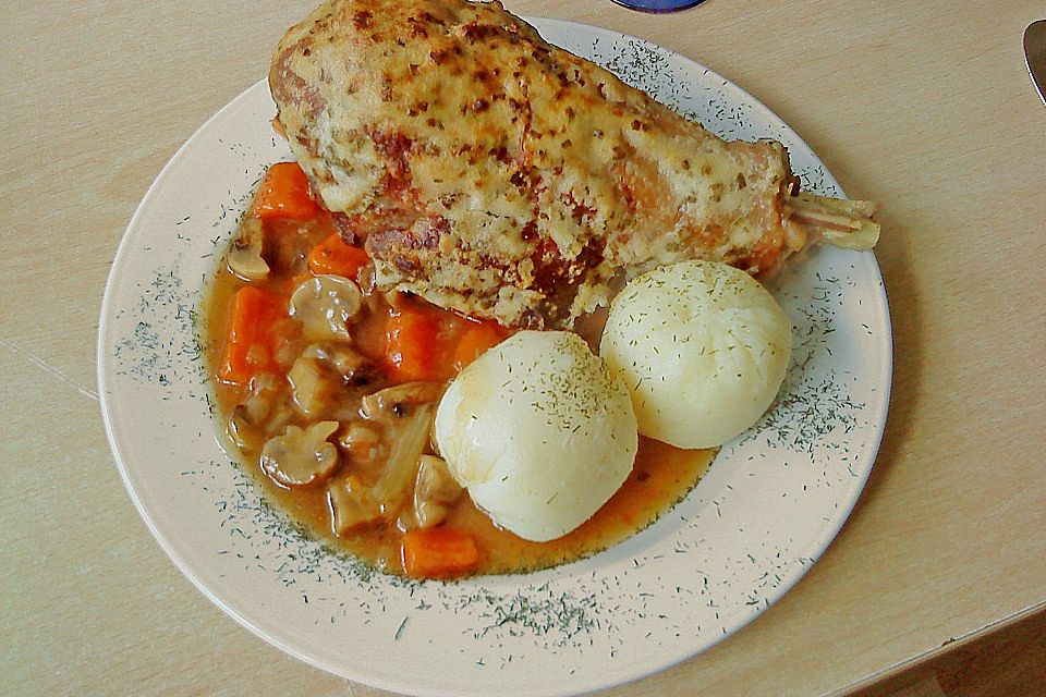 Putenkeule mit Meerrettich - Kruste