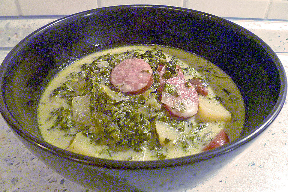 Grünkohl-Käse-Suppe