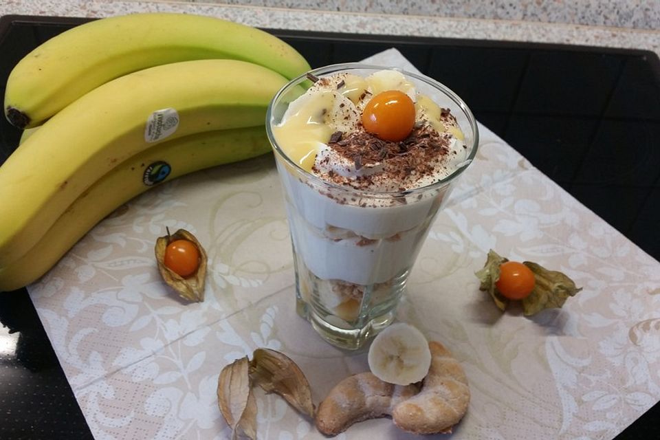 Beschwipste Bananencreme