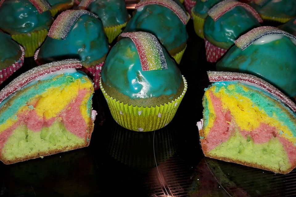 Regenbogen - Muffins