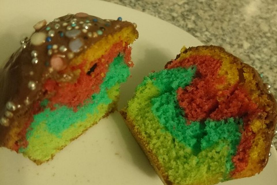 Regenbogen - Muffins