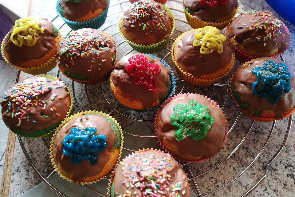 Regenbogen - Muffins