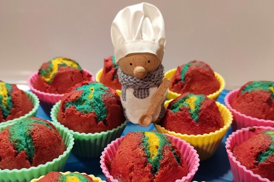 Regenbogen - Muffins