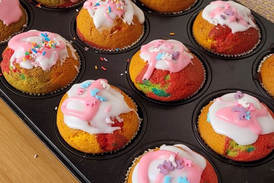 Regenbogen - Muffins