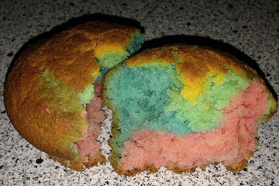 Regenbogen - Muffins