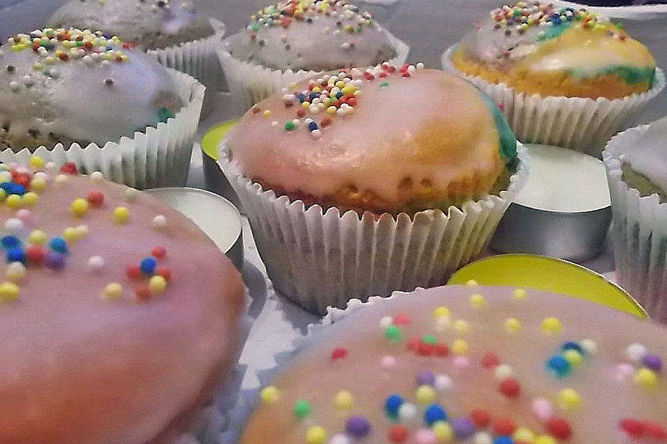 Regenbogen - Muffins