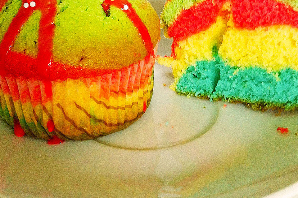 Regenbogen - Muffins