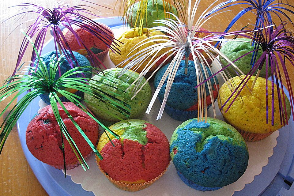 Regenbogen - Muffins