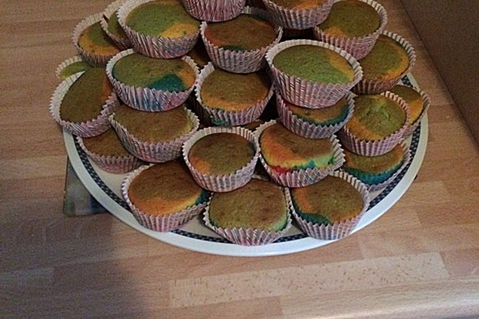 Regenbogen - Muffins