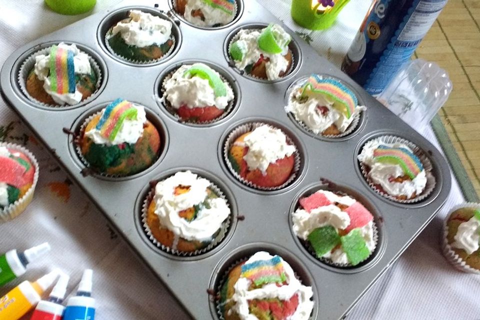 Regenbogen - Muffins