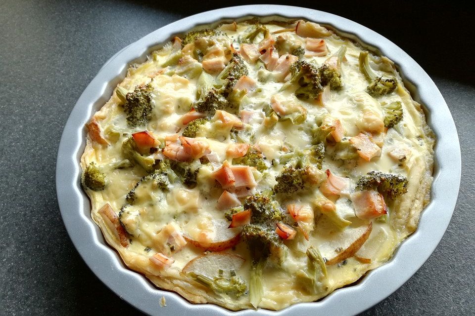 Birnen - Brokkoli - Gorgonzola - Quiche