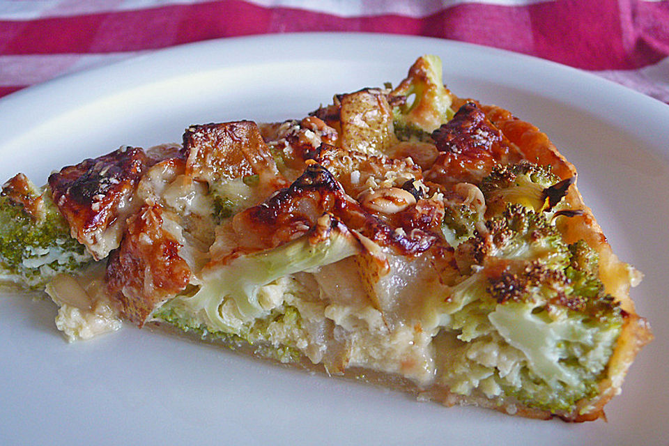 Birnen - Brokkoli - Gorgonzola - Quiche