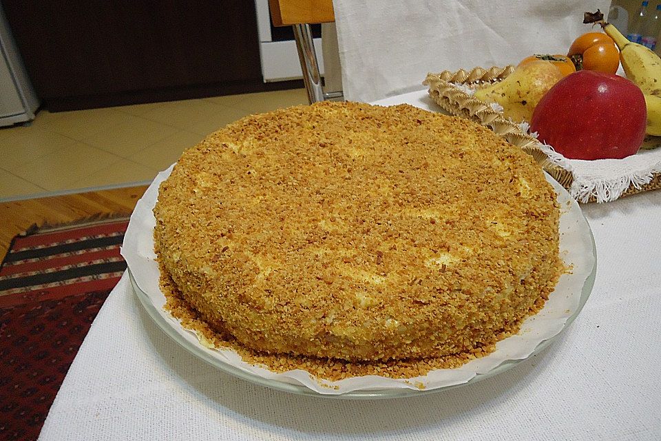 Honigkuchen mit Grießfüllung