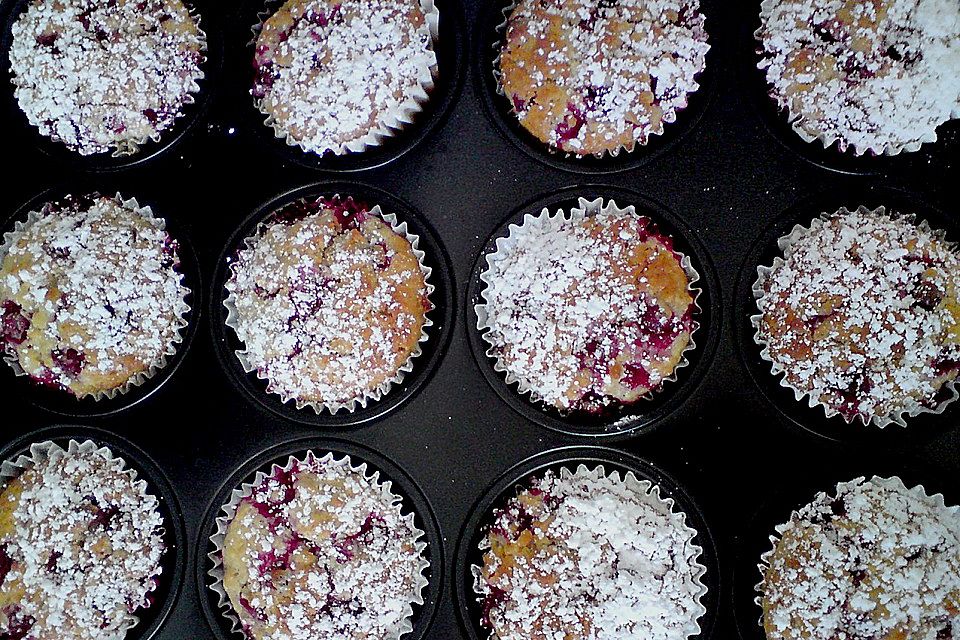 Ribisel - Muffins mit Haferflocken