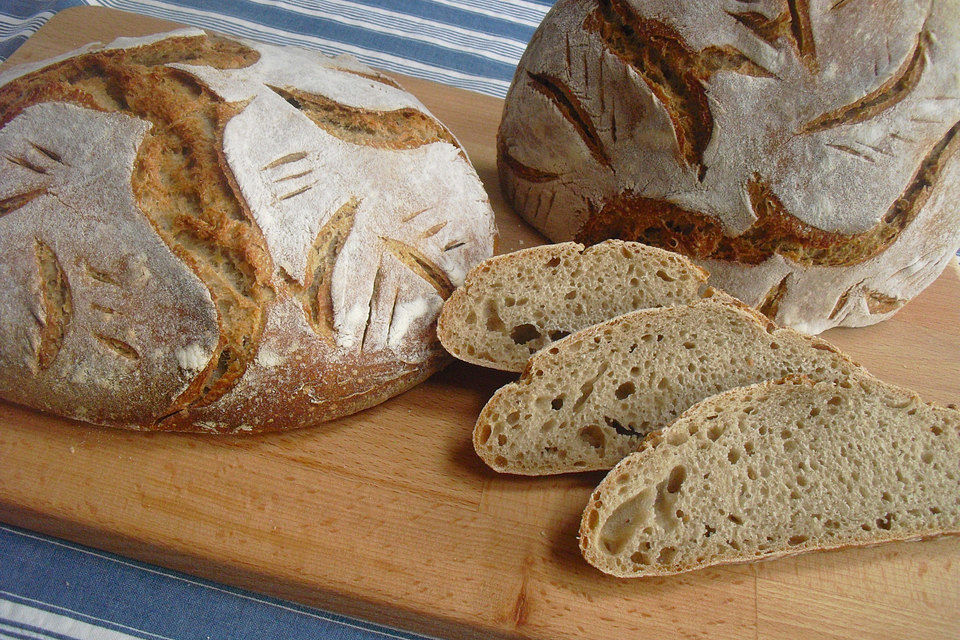 Einfaches Roggen - Weizen - Mischbrot