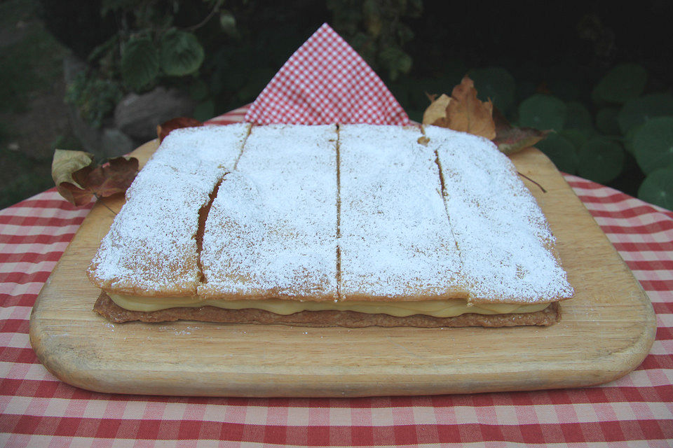 Cremeschnitten mit Pudding