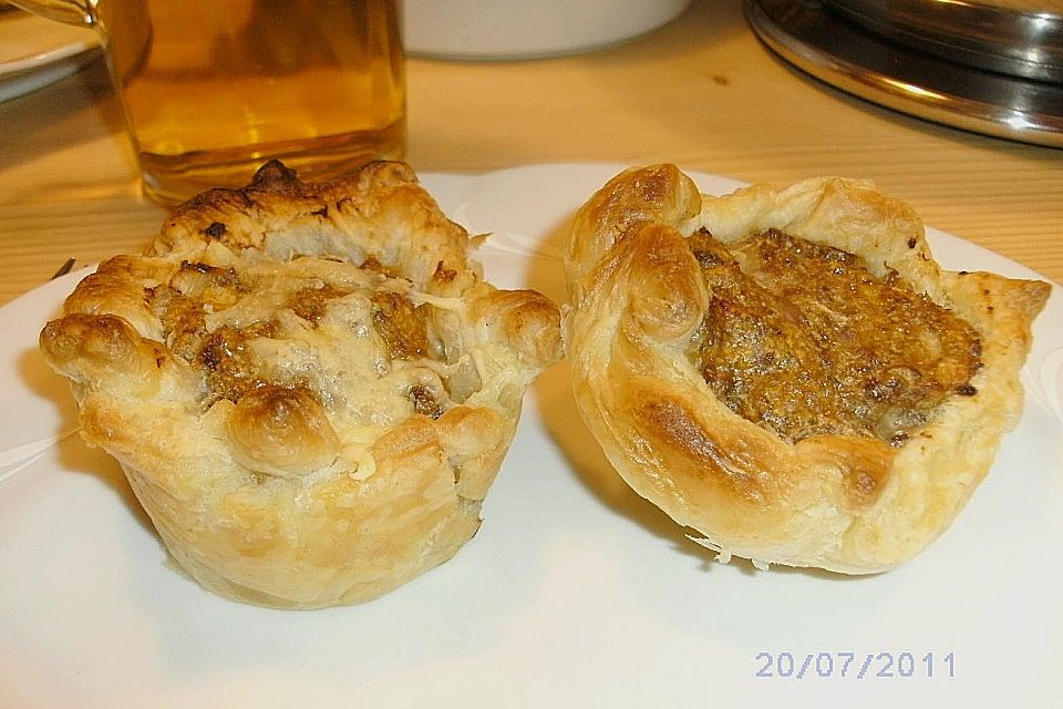 Blätterteig - Hackfleisch - Muffins