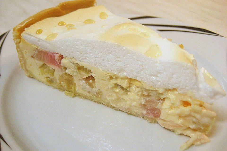 Rhabarberkuchen mit Baiser (fettarm)